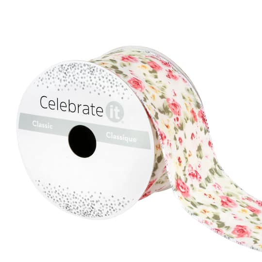 2.5&#x22; x 3yd. Sheer Wired Ribbon by Celebrate It&#x2122; Classic